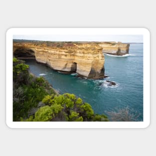 Loch Ard Gorge limestone cliffs. Sticker